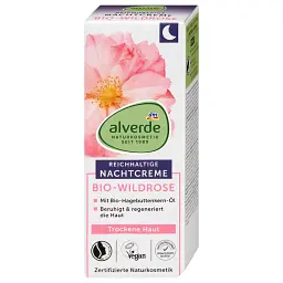 Нічний крем Alverde Naturkosmetik Wildrose з органічною дикою трояндою 50 мл - мініатюра 3