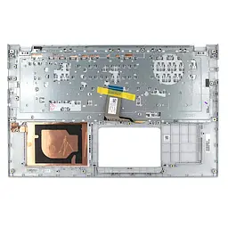 Корпус верхня кришка для Asus A512 F512 K512 S512 X512 series, RU/UA (Silver, топкейс з клавіатурою, 90NB0K92-R31UA0, C Cover, Original) - мініатюра 2