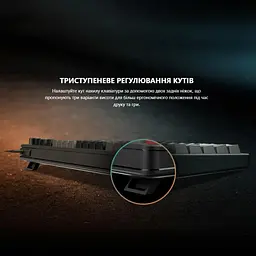 Клавіатура мембранна FORGE GK110 UA 98key, USB-A, EN/UKR/RU, LED, чорний MSI teh0013900 - мініатюра 6