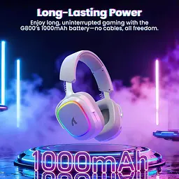 Навушники ATTACK SHARK G800, об'ємний звук 7.1, Bluetooth/2.4G для ПК, PS5, PS4, Xbox White - мініатюра 5