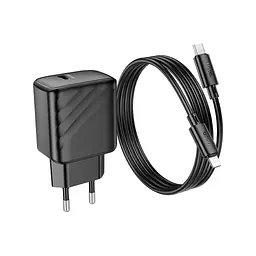 Зарядний пристрій HOCO CS22A Value USB-C PD 30 Вт + кабель USB-C — Lightning чорний (6942007609920) - мініатюра 6