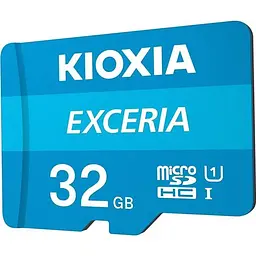 Карта пам'яті Kioxia microSDHC Exceria 32GB Class 10 UHS-I U1 V10 + SD Adapter (LMEX1L032GG2) [163982] - мініатюра 2