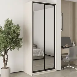 Шафа-купе дводверна MebelStar Стандарт BG 2 Дзеркала 100x60x240 см Кашемір (MBS-10390)