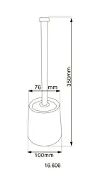 Йоржик підлоговий Hotec 16.606 Stainless Steel, Хром матовий - мініатюра 3