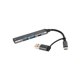 Концентратор Maxxter USB-C + USB-A to 1xUSB 3.0 + 2xUSB 2.0 + 1xUSB-C (HU3C-4P1CN-01) - мініатюра 3