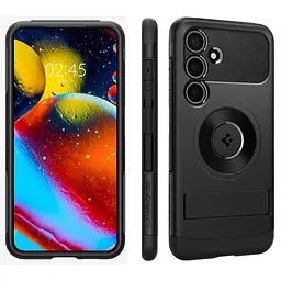 Протиударний з підставкою чохол Spigen Slim Armor MagSafe для Samsung Galaxy S24 (S921) Black ACS07203 Magfit - мініатюра 11