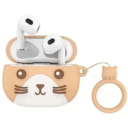 Бездротові TWS навушники Hoco EW46 Cat Face Case Khaki Cat