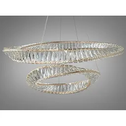 LED люстра кільця з кришталем Linisoln 548-80*50 FG, 160 ват - мініатюра 4