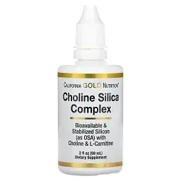 Комплекс холіну та кремнію California Gold Nutrition Choline Silica Complex для підтримки волосся, шкіри та нігтів - мініатюра 3