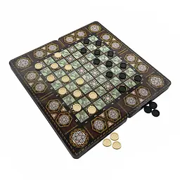 Набір настільних ігор "Шахи 3 в 1" Set3 NE-SP-SET-14 нарди, шашки, 40х40 см - мініатюра 2