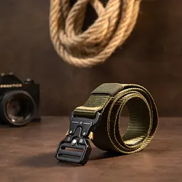 Чоловічий текстильний ремінь Vintage 115х3,7 см acs0018152 - мініатюра 6