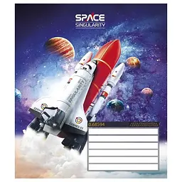 Зошит учнівський "Space singularity" 024-3384K-2 в клітинку, 24 аркуша