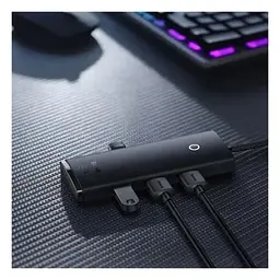 Концентратор Baseus USB 3.0 to 4xUSB 3.0 0.25m black (WKQX030001) - мініатюра 3