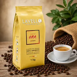 Кава зернова Lavello Grande ORA 1 кг 100% арабіка для кавомашини, еспресо, американо та лате
