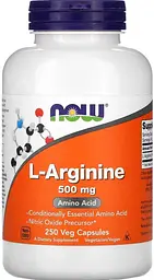 L-аргінін Now Foods L-Arginine 500 мг 250 вег капс