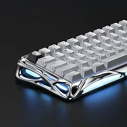 Ігрова дротова магнітна клавіатура GravaStar Mercury V60 Pro Deluxe Edition / Magnetic GravaStar UFO Switch / with Keycap Set / Chrome Silver - мініатюра 9