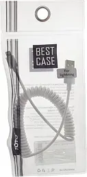 Кабель TOTO TKR-52 Spring wire USB cable Lightning 1,2m White - мініатюра 2