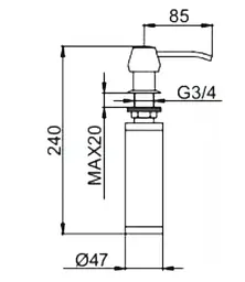 Дозатор для мила Frap F405 - мініатюра 6
