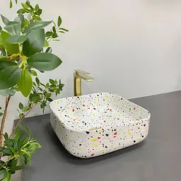 Умивальник VBI Alghero S terazzo glossy накладний VBI-013302, Цветной