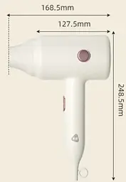 Фен для волосся Enchen Hair Dryer Air 7 з потужним двигуном і функцією іонізації 1800 Вт Бежевий - мініатюра 2