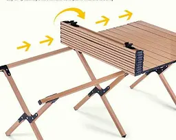 Розкладний стіл SpringFun L 120×60×45см кемпінговий портативний стіл для туризму - мініатюра 4