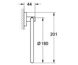 Тримач для рушника Grohe Essentials 40365001 Хром - мініатюра 2