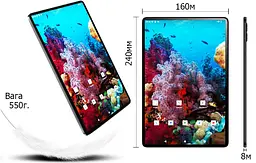 Планшет-телефон Hoozo Neo Tab 10 LTE 6GB/128GB DUAL SIM 10.1" IPS FULL HD 1920x1200 Grey + Чохол-клавіатура - мініатюра 5