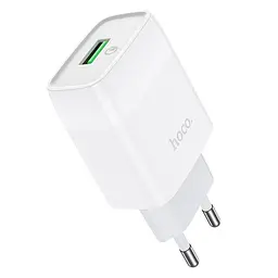 Мережевий зарядний пристрій Hoco C72Q USB QC 18W білий