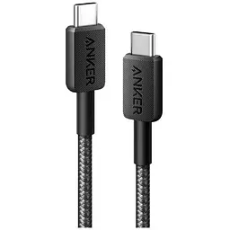 Дата кабель USB-C to USB-C 0.9m 322 Black Anker (A81F5G11)