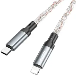Дата кабель Hoco U112 Shine 20W Type-C to Lightning (1m) Gray - мініатюра 4