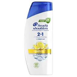 Шампунь та бальзам-ополіскувач проти лупи Head & Shoulders 2 в 1 Цитрусова свіжість 625 мл