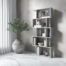 Полиця для книг Vays M-12 стелаж на 5 полиць ЛДСП 70x24x163 см для дому вітальні офісу - мініатюра 3