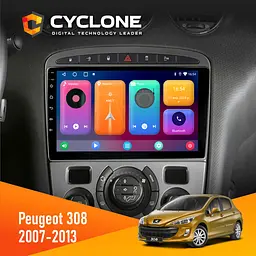 Штатна магнітола Peugeot 308 2007-2013 Black Cyclone C9-001 2x32 CPL Cyclone (НФ-00004983)