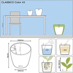 Вазон Lechuza Classico Color 43 43х40 см сірий (13244) - мініатюра 3