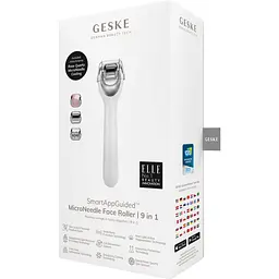Електронний ролик для обличчя з мікроголками GESKE MicroNeedle Face Roller 9 в 1 білий - мініатюра 5