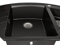 Кухонна мийка гранітна Miraggio Europe black 1100x575x205 00207207, Чорний - мініатюра 3