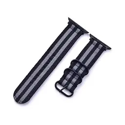 Нейлоновий ремінець Primolux Traveller для Apple Watch 38 мм, 40 мм, 41 мм Black Grey - мініатюра 2