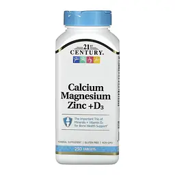 Кальцій, магній, цинк і вітамін D3, Calcium Magnesium Zinc +D3 - 250 tabs