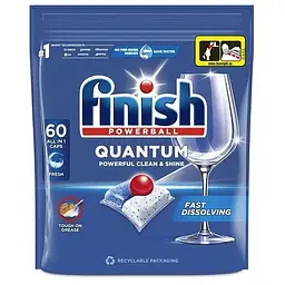 Таблетки для посудомийних машин Finish Quantum All in 1 60 шт. (5908252004881/5908252015948)