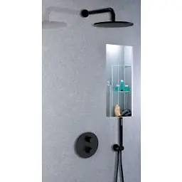 Термостат для душу на 3 споживача Paffoni Light black matt LIQ019NO, Чорний матовий - мініатюра 3