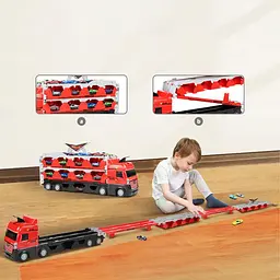Ігровий набір-вантажівка Epik SHT D663-T202 Catapult Truck + 8 small car Colorful - мініатюра 3