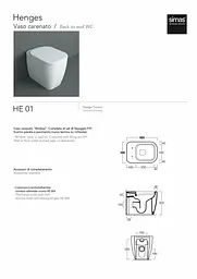 Унітаз підлоговий Simas HE 01 Henges Glossy white, Білий - мініатюра 4