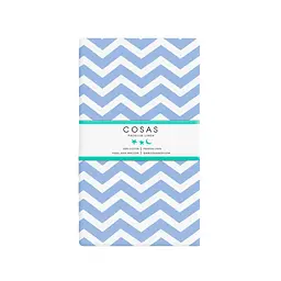 Простирадло Cosas на резинці 80х190х25 blue zigzag, блакитний (ZigBlue_80х190х25) - мініатюра 3