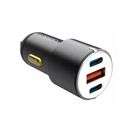 Автомобільний зарядний пристрій XO CC45 PD30W PD+USB30W Shared 60W Metal Gray