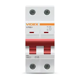 Автоматичний вимикач RS4 2п 10А С 4,5кА VIDEX RESIST VIDEX (26514-000)