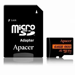Карта пам'яті Apacer 64GB microSD class 10 UHS-I U3 (AP64GMCSX10U8-R)