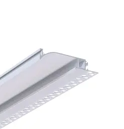 LED профіль прихований плінтус під шпаклівку з розсіювачем PC, 3м KLOODI KLP6518TR 3