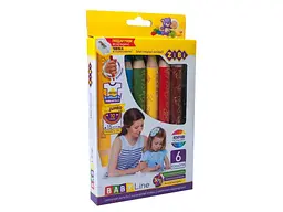 Олівці кольорові ZIBI "3 в 1" mini SUPER JUMBO 6 кол., BABY Line ZB.2453 - мініатюра 2