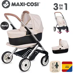 Коляска для ляльки Smoby Toys Maxi-Cosi 3 в 1 зі знімною люлькою 55x39x64 см айворі (7600253122) - мініатюра 4