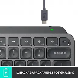 Клавіатура бездротова Logitech MX Keys Mini Wireless Illuminated Graphite (920-010498) - мініатюра 6